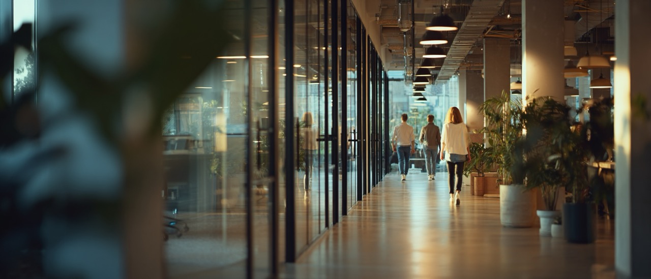 Modern empty coworking office setting for a release management reflection